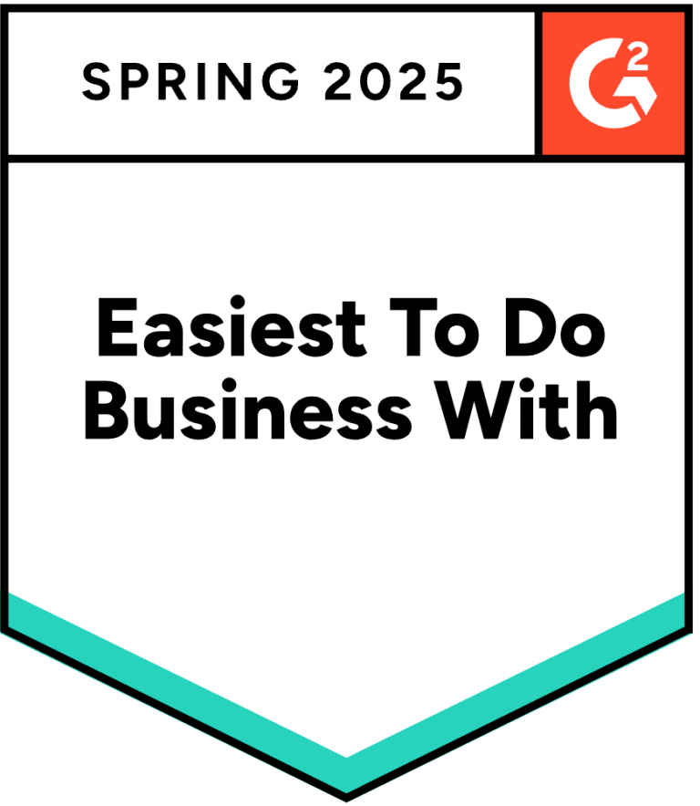 G2 Easiest To Do Business With, Spring 2025