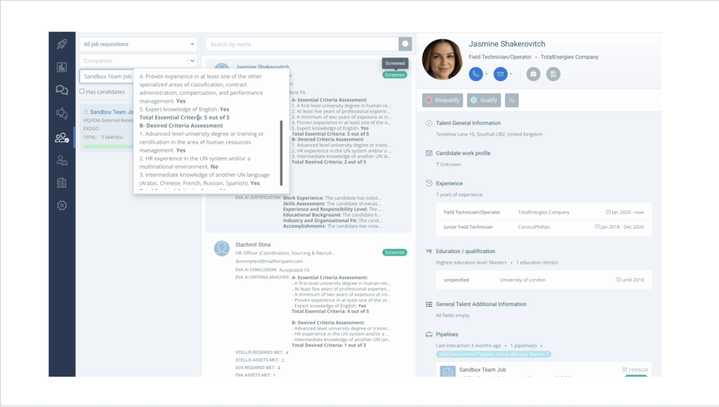 Candidate Screening with AI